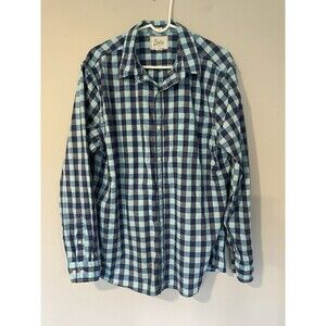 Bixby Nomad Button Down Shirt Long‎ Sleeve Regular Fit Men's Size XL Blue Plaid